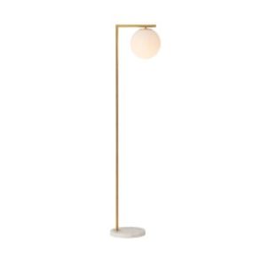 REMI BRASS & MARBLE FLOOR LAMP
