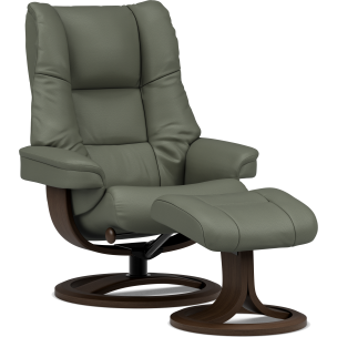 IMG NORDIC 60 LARGE CHAIR & OTTOMAN OLIVE / GREY ASH