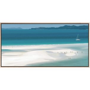 A DAY IN PARADISE CANVAS ARTWORK WITH NATURAL FRAME - 576 X 1148