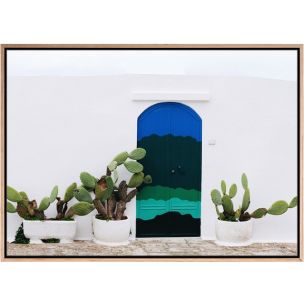 MEDITERRANEAN 6 CANVAS ARTWORK WITH NATURAL FRAME - 600 X 800