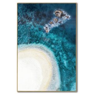 MOVING TIDES A CANVAS ARTWORK WITH NATURAL FRAME - 1000 X 1500