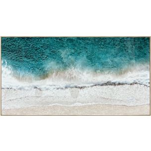 TIDAL SURGE TEXTURED ARTWORK WITH NATURAL FRAME -1500 X 800