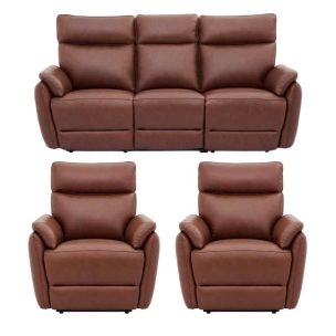 PALAZZO 1E + 1E + 3EDED CHESTNUT LEATHER