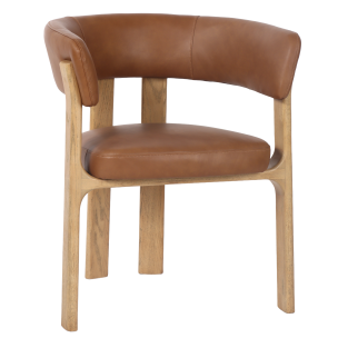 PALMA LEATHER TUB DINING CHAIR