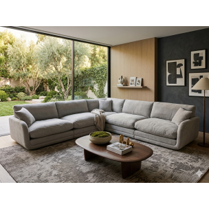 PALOMA CORNER SOFA JUDY LIGHT GREY FABRIC