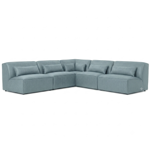 PORTOFINO ARMLESS 2-CNR-2 MODULAR SOFA - MONTANA SKY LEATHER