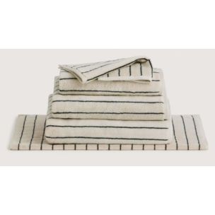 SHERIDAN AVEN BATH MAT LIMESTONE WITH STRIPE