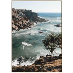 SUMMER VIBES A CANVAS ARTWORK WITH NATURAL FRAME - 950 X 1350
