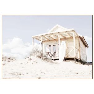 SURF SHACK FRAMED CANVAS ARTWORK - 1500 X 1000