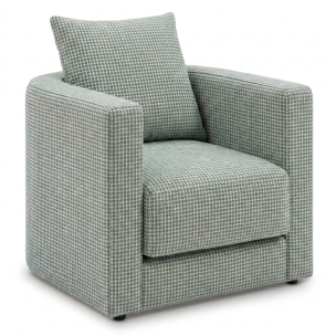 STOCKHOLM SWIVEL CHAIR - BEDFORD SEAFOAM FABRIC