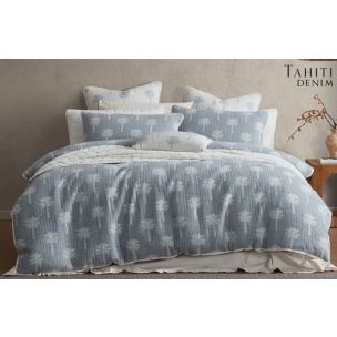 TAHITI SUPER KING QUILT COVER SET - DENIM