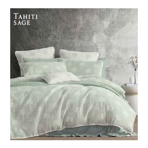 TAHITI SUPER KING QUILT COVER SET - SAGE