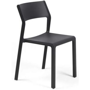 NARDI TRILL ARMLESS BISTROT DINING CHAIR-ANTHRACITE