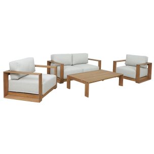 TULUM 4 PIECE OUTDOOR LOUNGE SET CLADO TIMBER