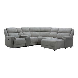 TENNESSEE CNR LOUNGE WITH 2 POWER REC ACTIONS + RHF CHAISE-DARK GREY