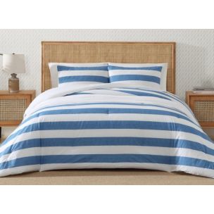 TOMMY BAHAMA AWNING STRIPE QUILT COVER SET - QUEEN