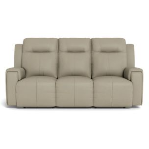 LAZBOY UNITED 3 SEATER WITH TWIN POWER RECLINER -CLOUD ANDROS LEATHER