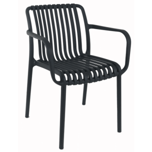 VOYAGE GUNMETAL OUTDOOR DINING CHAIR