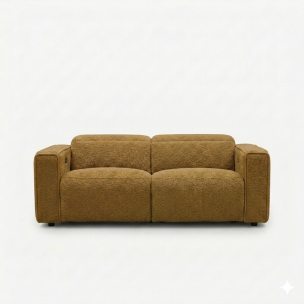 VITTORIA 2.5EDED RECLINER SOFA THEO AMBER FABRIC