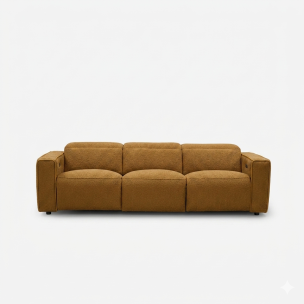 VITTORIA 3EDED RECLINER SOFA THEO AMBER FABRIC