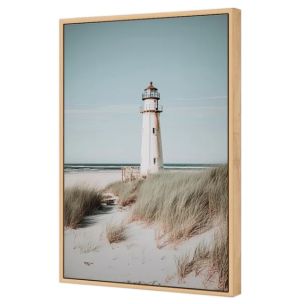 ISOLATED LIGHTHOUSE FRAMED CANVAS - 118 X 80