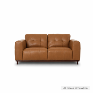MATERA LEATHER 2 SEATER SOFA - ATLANTIC TAN 200/45