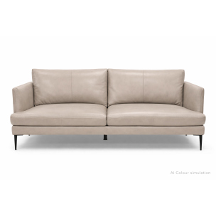 PALERMO 2.5 SEATER SOFA OSLO OYSTER LEATHER 40/08