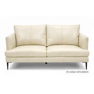PALERMO 2 SEATER SOFA OSLO BONE CHINA LEATHER 40/21
