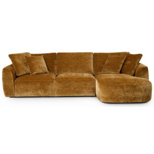 CASA RHF SOFA CHAISE ASTON VINTAGE GOLD FABRIC