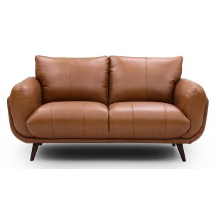 ROCOCO 2 SEATER SOFA 100/136 TORONTO BROWN LEATHER
