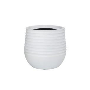 RYKER STONELITE PLANTER WHITE 37CM
