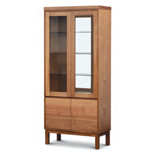 SIENA 4 DOOR DISPLAY CABINET TASMANIAN OAK