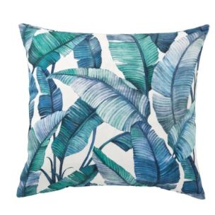 BAHAMA BLUE OUTDOOR CUSHION 50X50 WITH FEATHER FILL