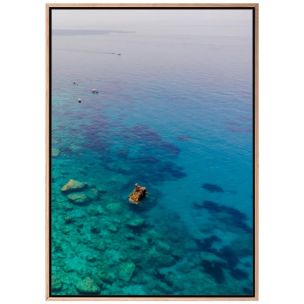 COFU GREECE 2 CANVAS ARTWORK WITH NATURAL FRAME - 1000 X 700