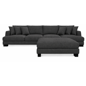 NEW JERSEY MODULAR SOFA WITH OTTOMAN - CHARCOAL