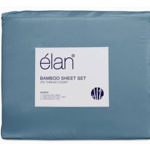 ELAN QUEEN BAMBOO SHEET SET - DENIM