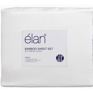 ELAN KING BAMBOO SHEET SET - WHITE