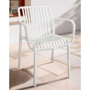 VOYAGE PP DINING CHAIRS WITH ARMS  WHITE