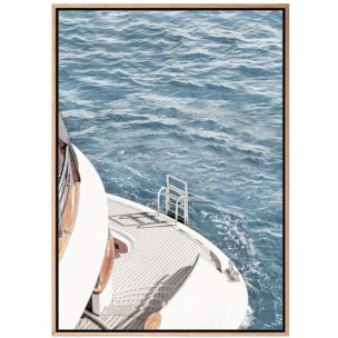 OVERBOARD 3 CANVAS ARTWORK WITH NATURAL FRAME - 915 X 1295