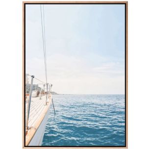 OVERBOARD 2 CANVAS ARTWORK WITH NATURAL FRAME- 1000 X 700