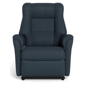 LAZBOY PRESCOTT LARGE POWER LIFT CHAIR IN ESSENZA SKY LEATHER