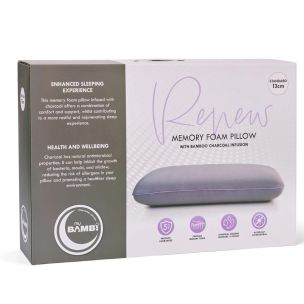 RENEW CHARCOAL MEMORY FOAM 8CM PILLOW