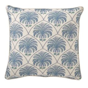 SAFFRON AZUL PALM CUSHION 50 X 50 WITH FEATHER FILL
