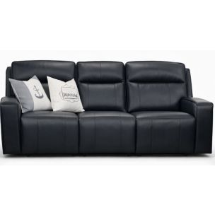 SALINA LEATHER 3EDED SOFA - RICHMOND MIDNIGHT 200/85