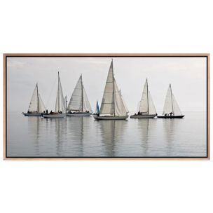 SIX YACHTS FRAMED CANVAS ARTWORK